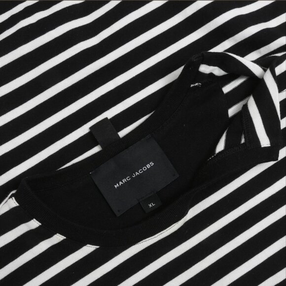 Marc Jacobs Striped Cotton Long Sleeve T-Shirt XL Luxe Minimalist EUC MSRP $295 - Picture 7 of 11